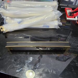 Kitchen Cabinet Handles Matte Black and Gold Modern Aluminum Furniture - 10 Pack